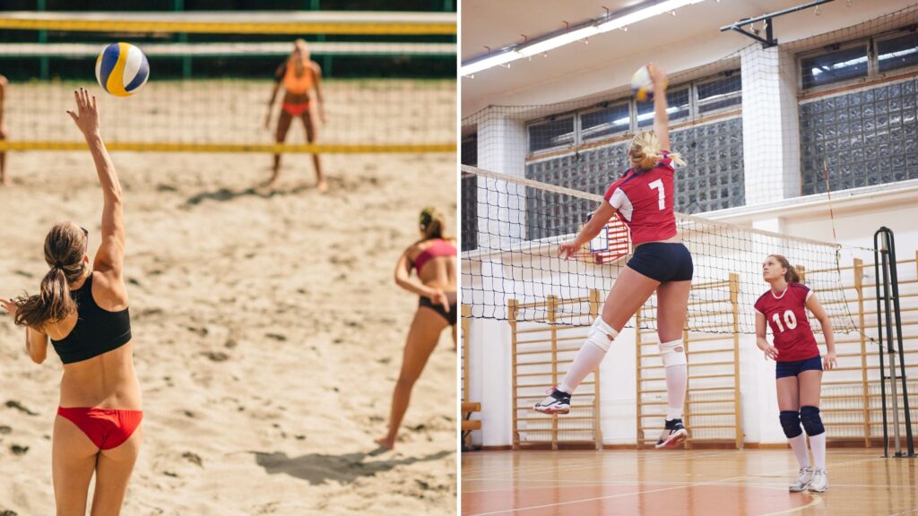 beach volleyball vs indoor volleyball