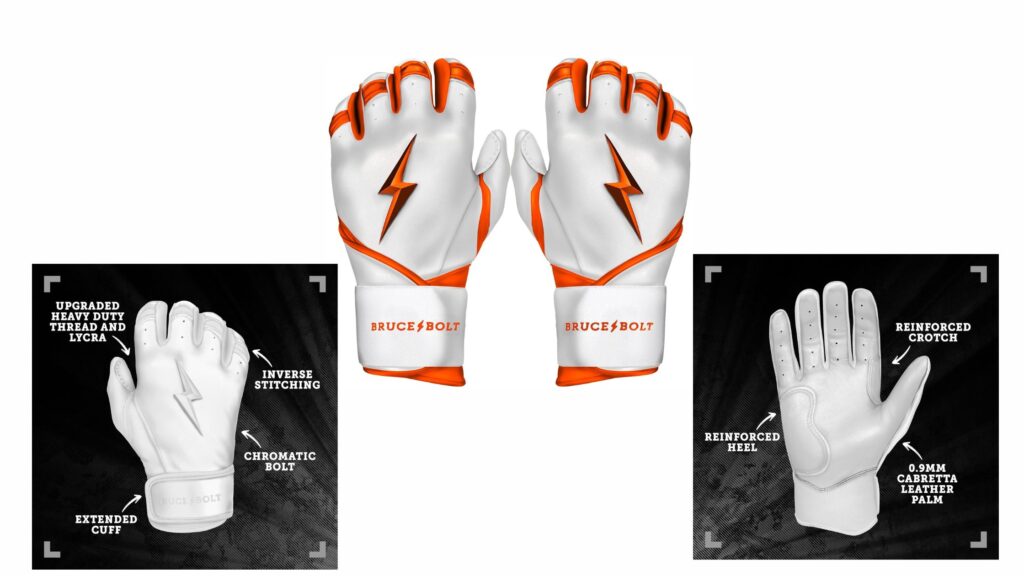 bruce bolt batting gloves chrome series